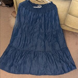 Marine Layer Chambray Denim Peasant Skirt